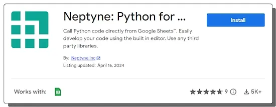 Run Python in Google Sheets